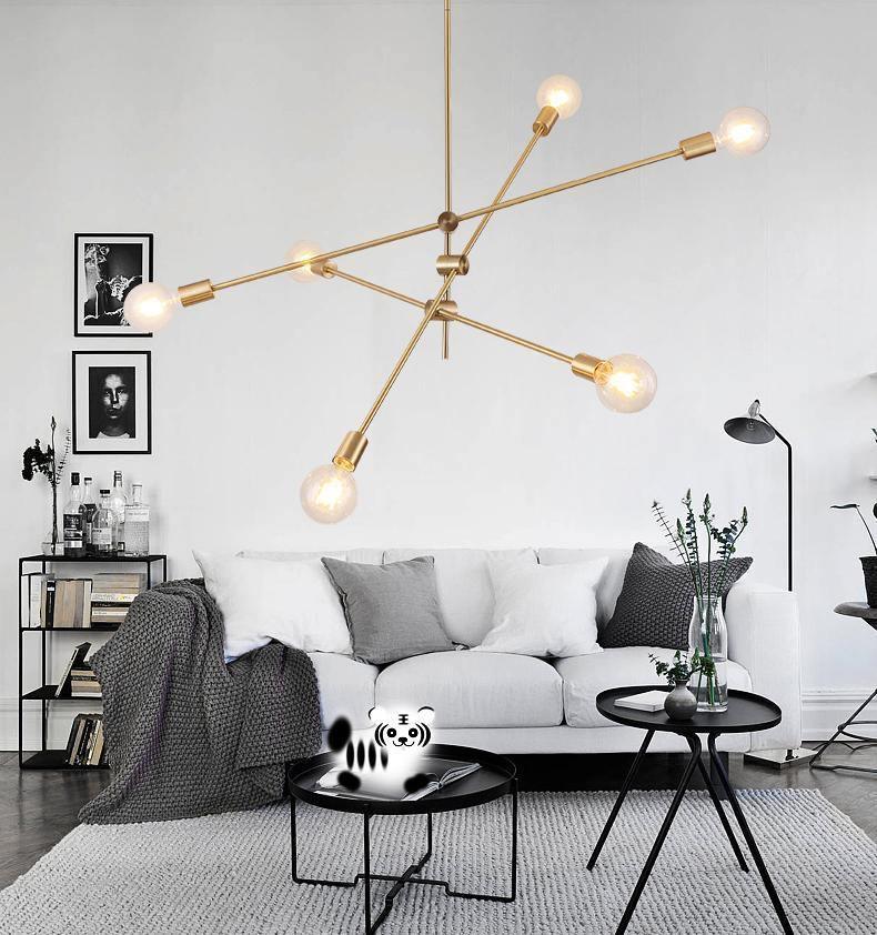 Edward Minimalistischer moderner Kronleuchter aus Messing-Letslighting