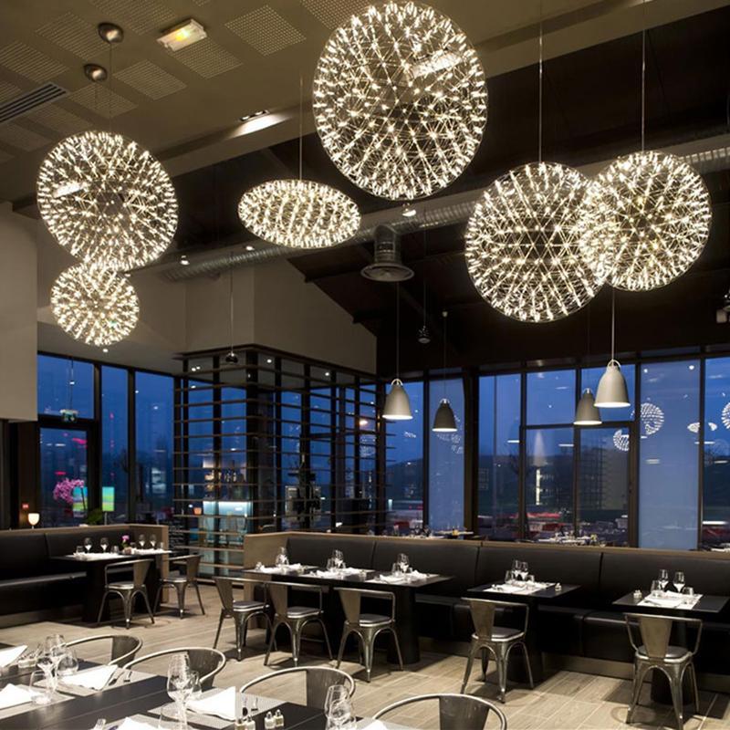 Silver Spark Ball Pendant Light - Blowlighting