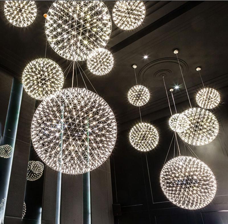 Silver Spark Ball Pendant Light - Blowlighting