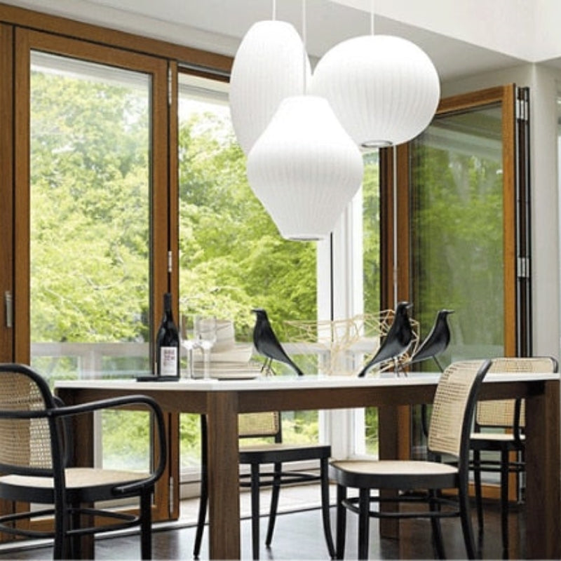 Ritta Modern LED Pendelleuchte Weiß Wohnzimmer/Esstisch Metall&Stoff-Letslighting