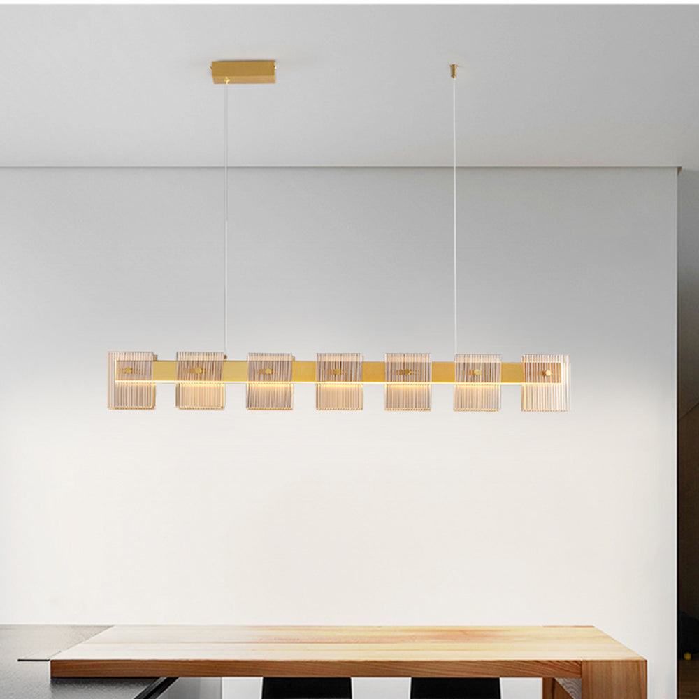 Arisha Pendelleuchten Remote 7 Dimmbare Led enthalten, Reines Kupfer