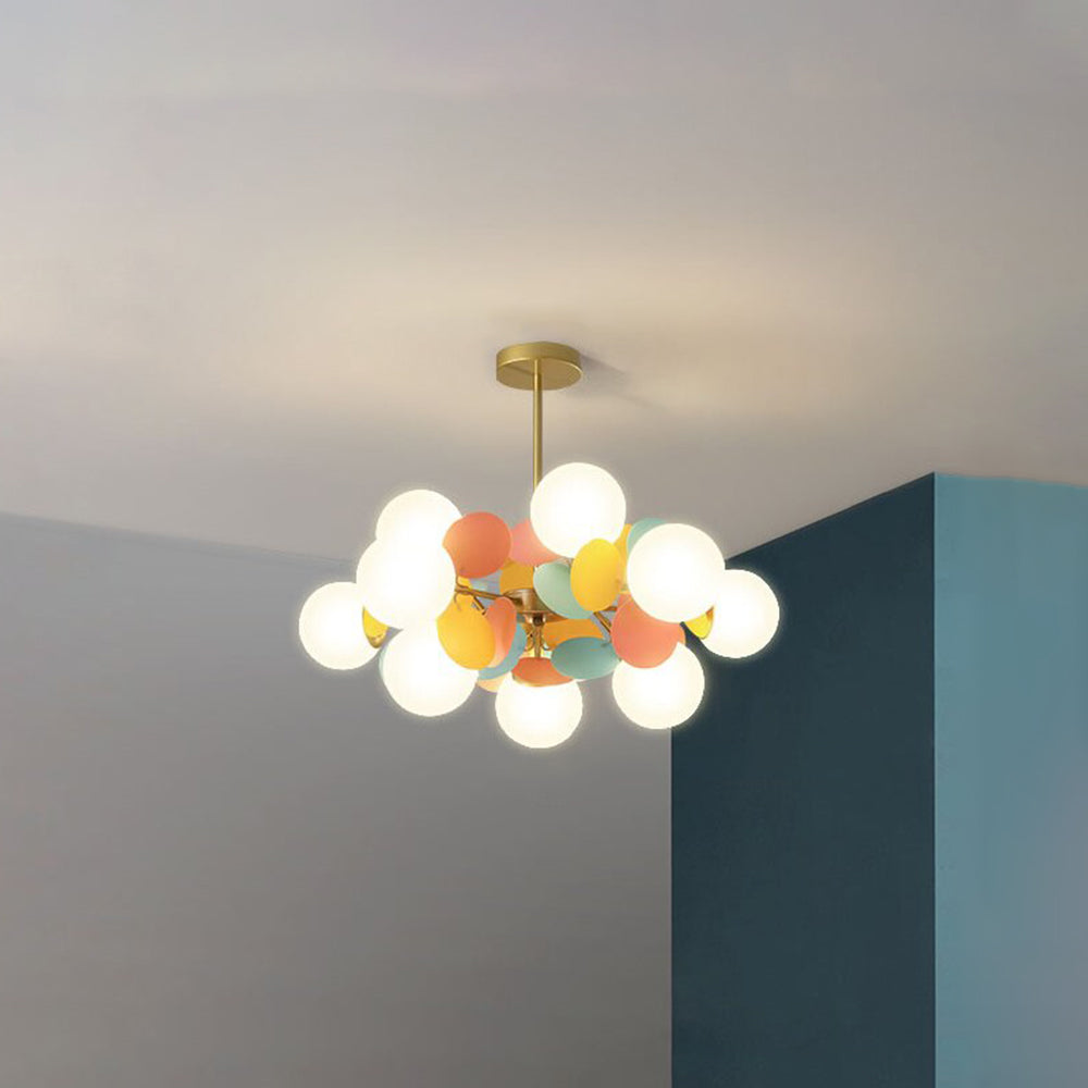 Aria Modern Kronleuchter Weltkugel Kinderzimmer, Mehrfarbig, Metall-Letslighting