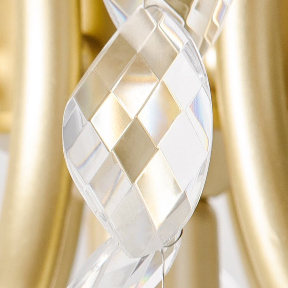 Kristy Kronleuchter Antiquität Schwarz/Gold Wohnzimmer Kristall