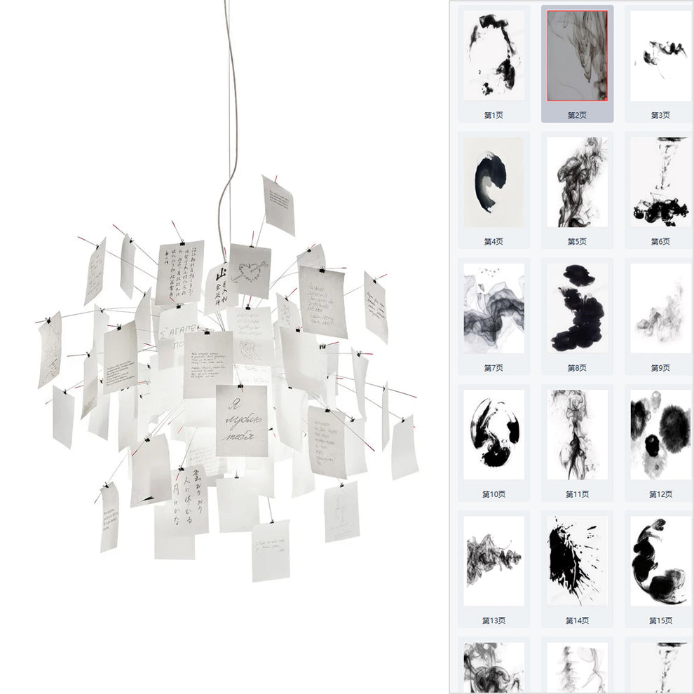 Ortheen Moderner Kronleuchter aus Papier-Letslighting