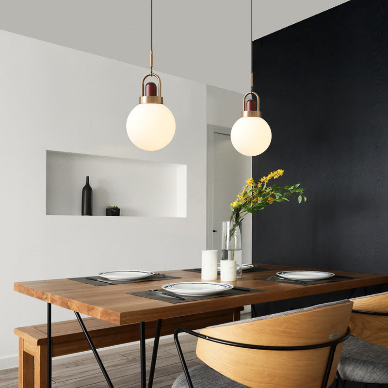 Valentina Modern LED Pendelleuchte Metall Holz Glas Schlafzimmer Esszimmer