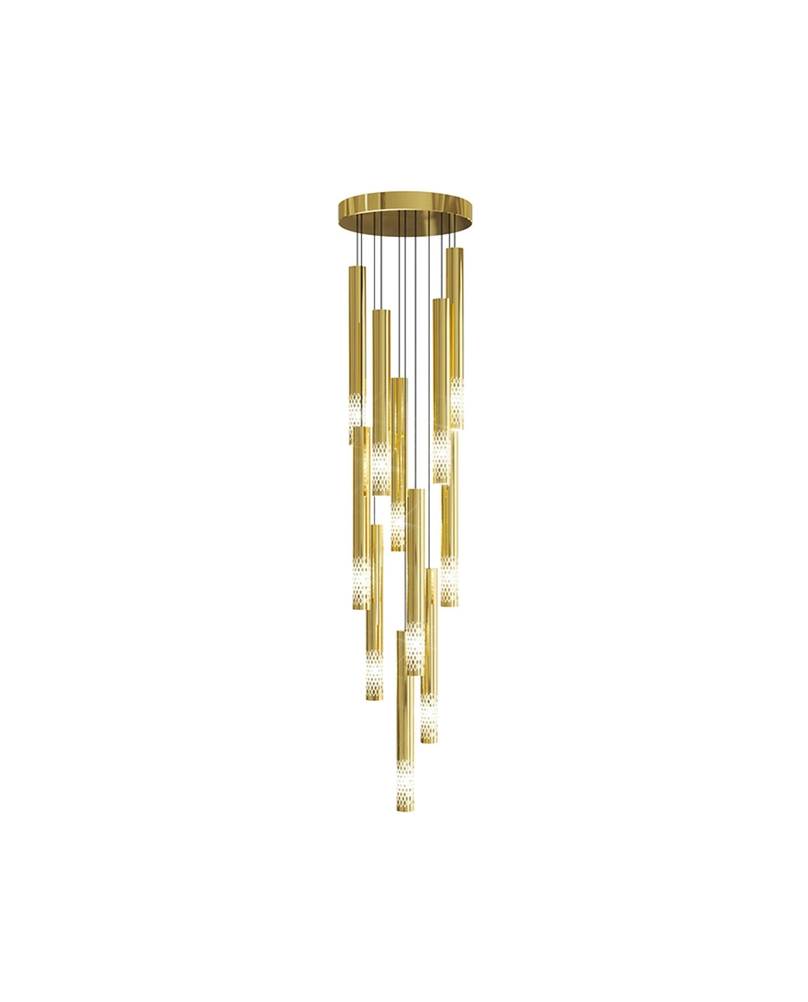 Ovynira Kronleuchter mit goldenen Stäben-Letslighting