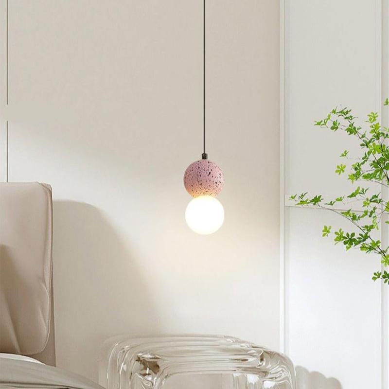 Valentina Modern LED Kugel Pendelleuchte Rosa/Grau/Schwarz/Weiß