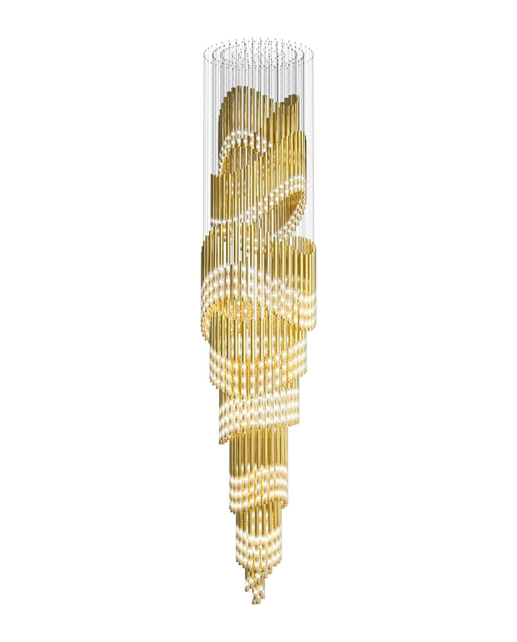 Ovynira Kronleuchter mit goldenen Stäben-Letslighting