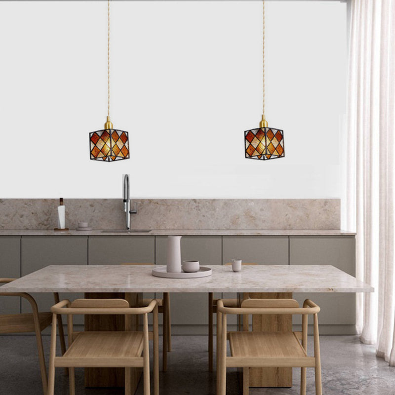 Valentina Retro LED Metall Glas Pendelleuchte Schlafzimmer Esszimmer