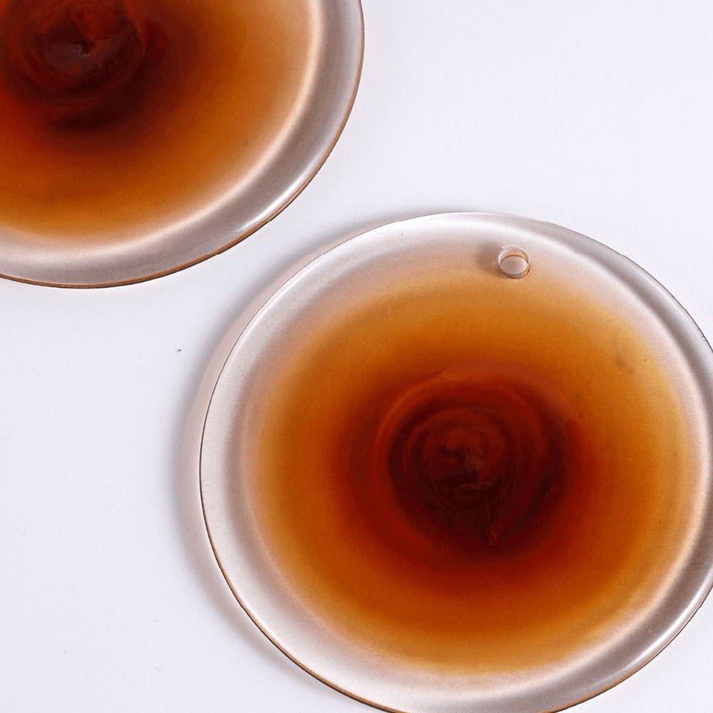 Aurora Kronleuchter Muranoglas Mid Century Nickel & Orange-Letslighting