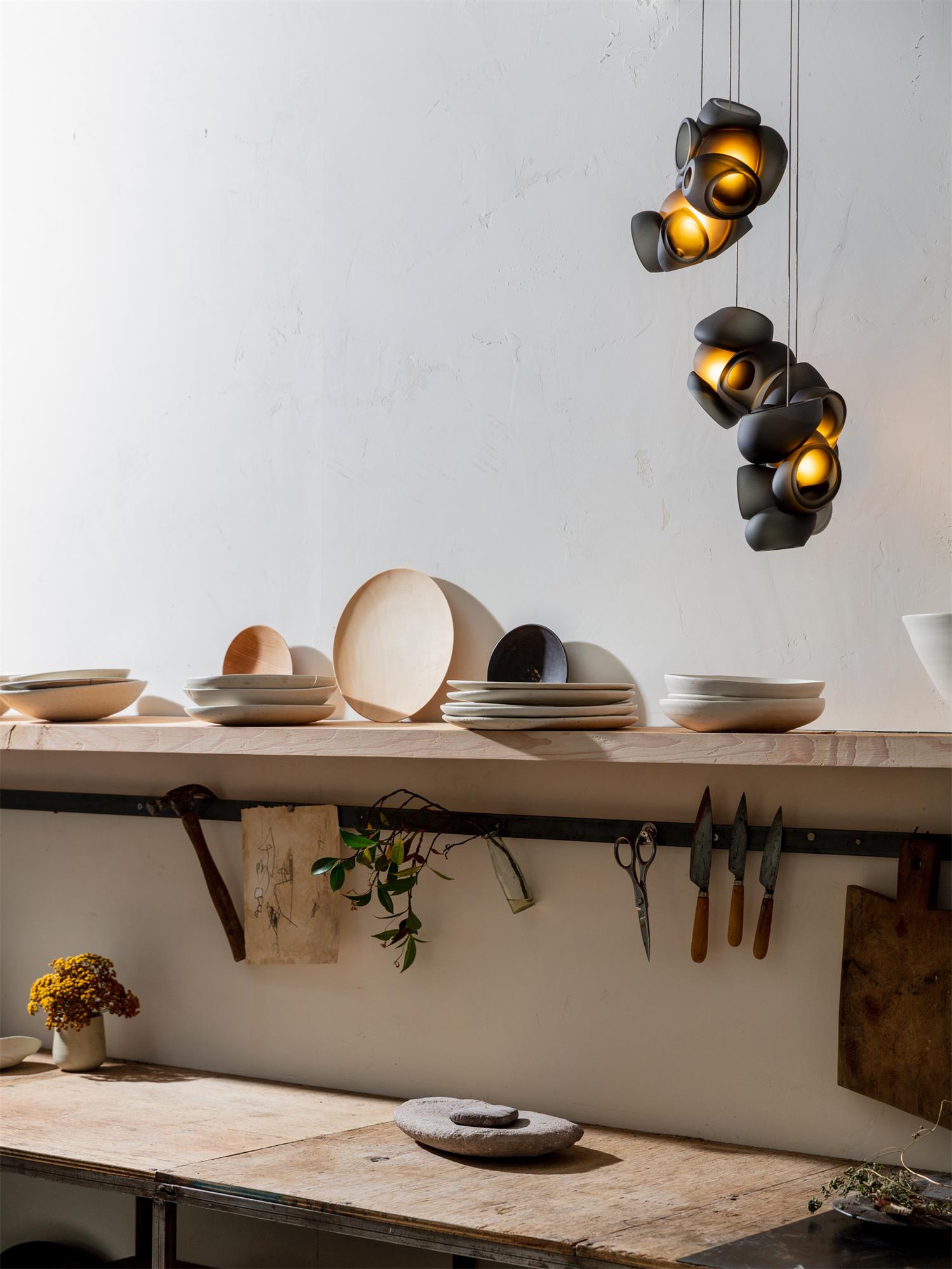 Ushaor Pendelleuchte Glas Individuelle Kreativität-Letslighting