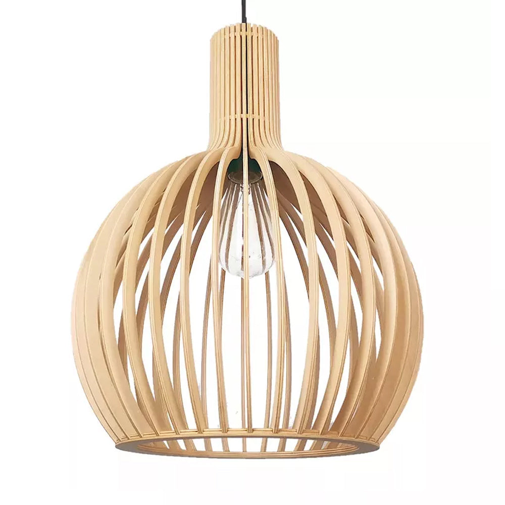Muto Hölzerne Vogelkäfig-Lampe Pendelleuchte Holz Esszimmer