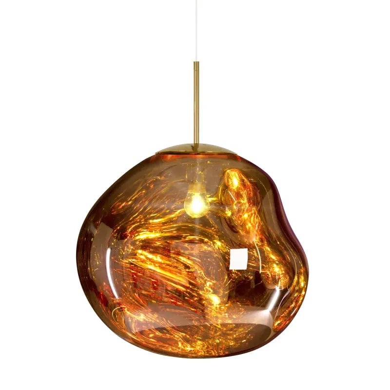 Valentina Melt Glas Pendelleuchte in Lavaoptik
