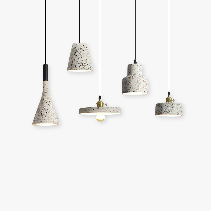 Arisha Modern LED Pendelleuchte Weiß Schlafzimmer/Esszimmer Stein