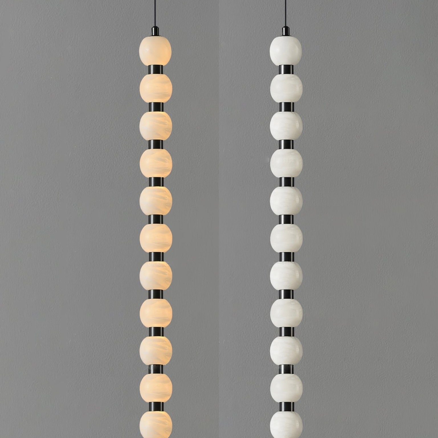 Lyra Modern Alabaster Pendant Light Staircase - Neutralighting