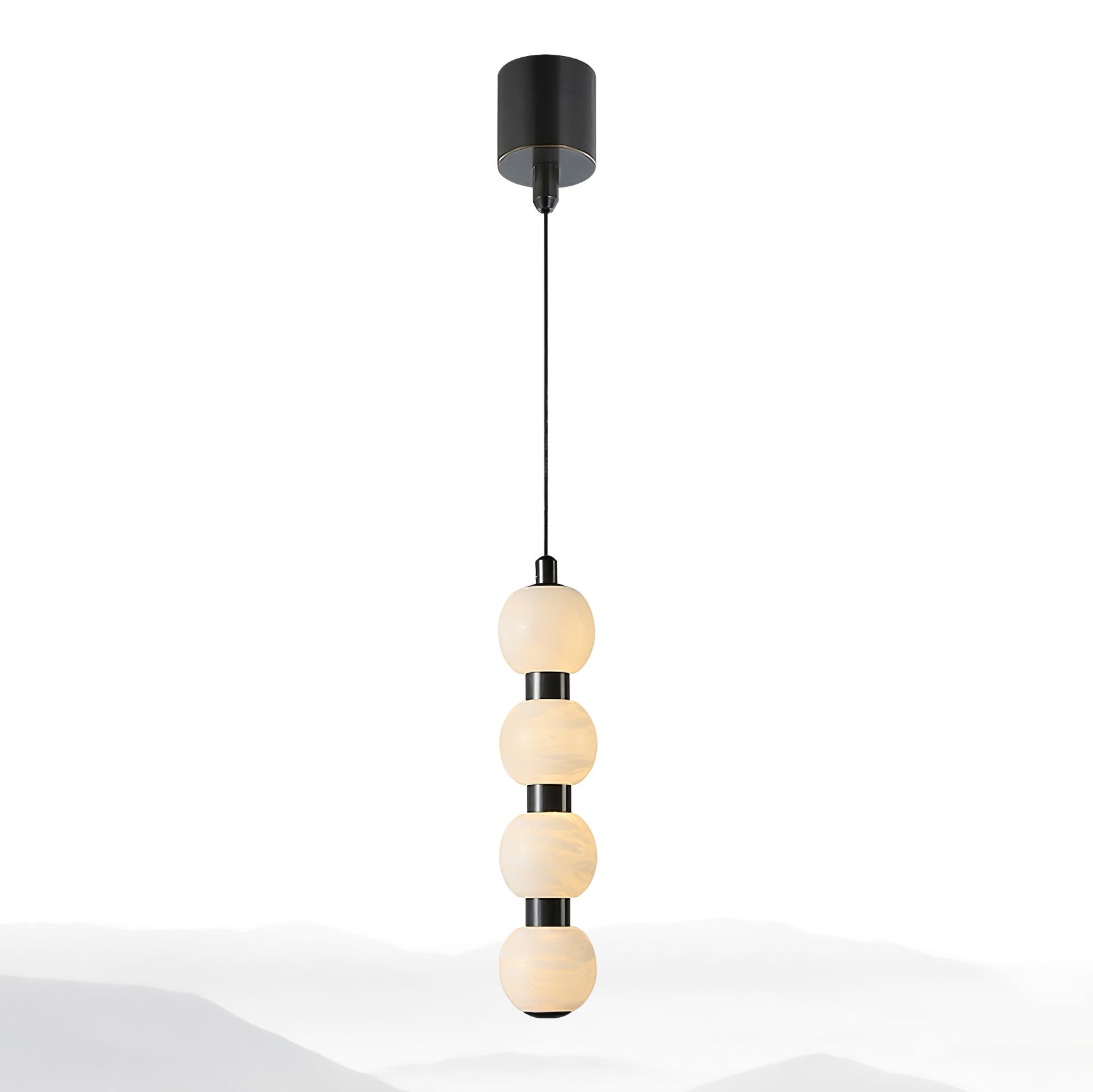 Lyra Modern Alabaster Pendant Light Staircase - Neutralighting