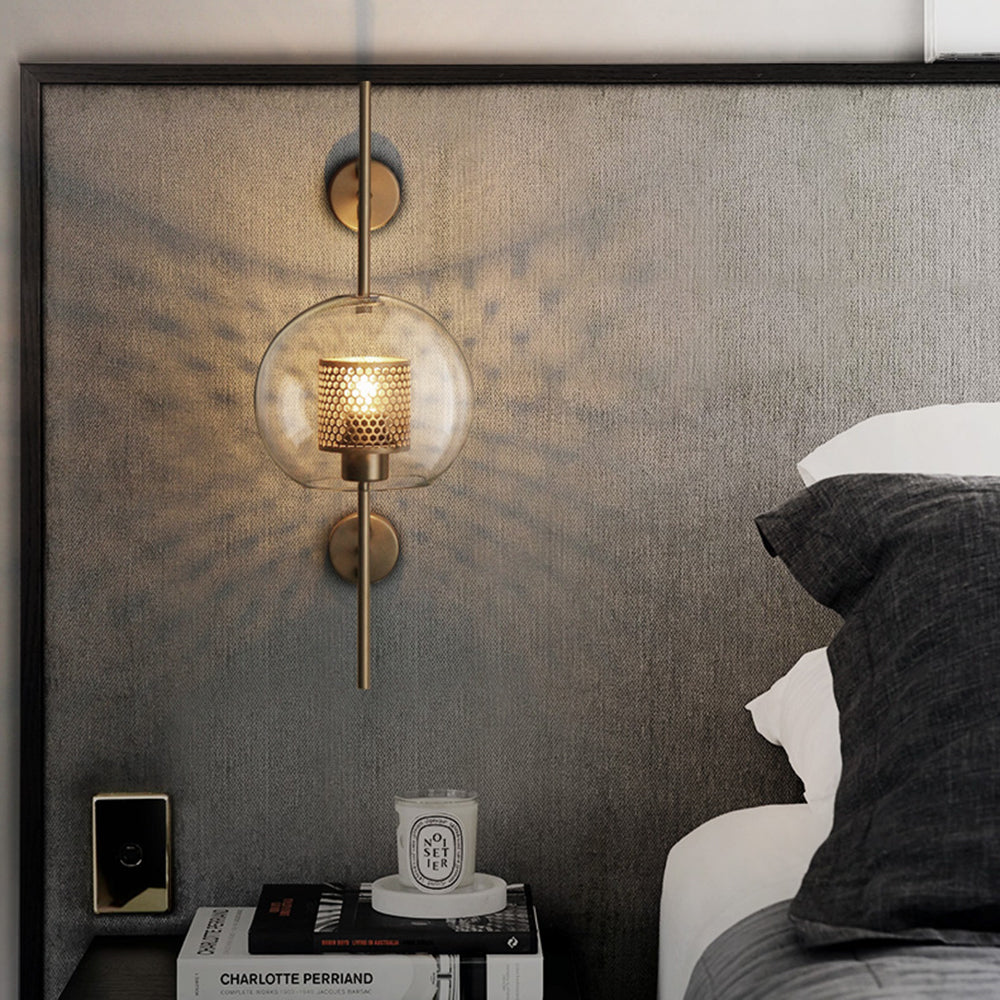 Valentina Industrial LED Wandleuchte Global, Silber/Gold, Innen