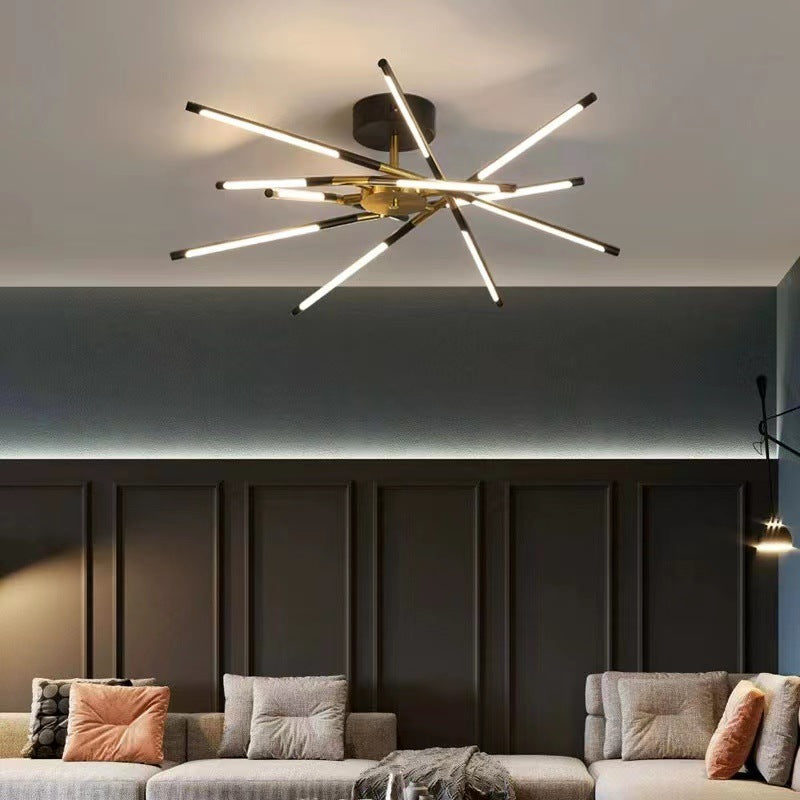 Arisha Modern Linear LED Deckenleuchte Schwarz/Gold Wohn/Schlafzimmer Metall/Acryl Multi-Flammig-Letslighting