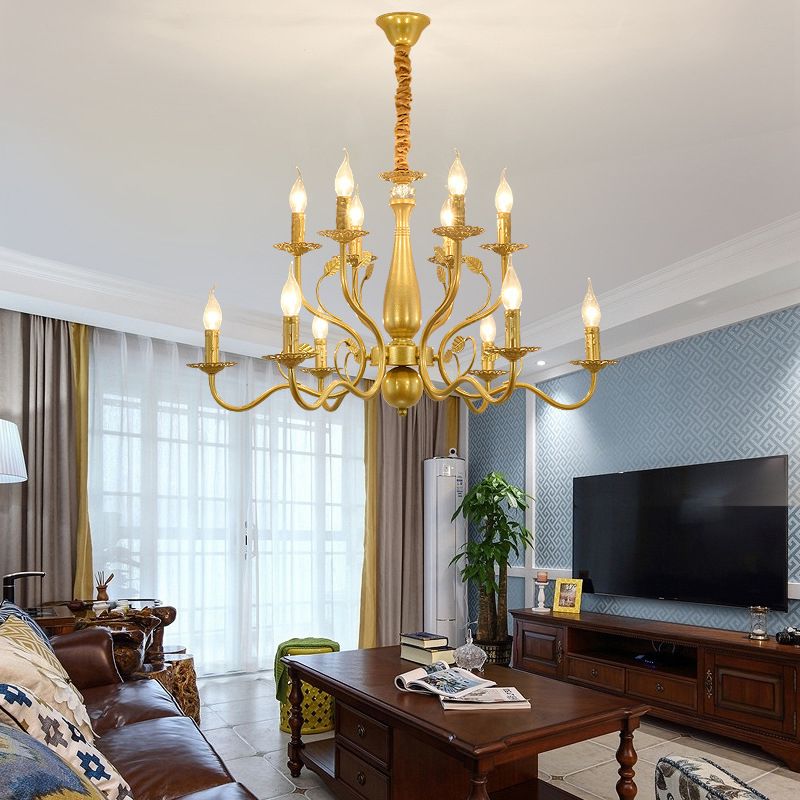 Kristy Kronleuchter Schwarz & Gold, 6/12/16-flammig-Letslighting