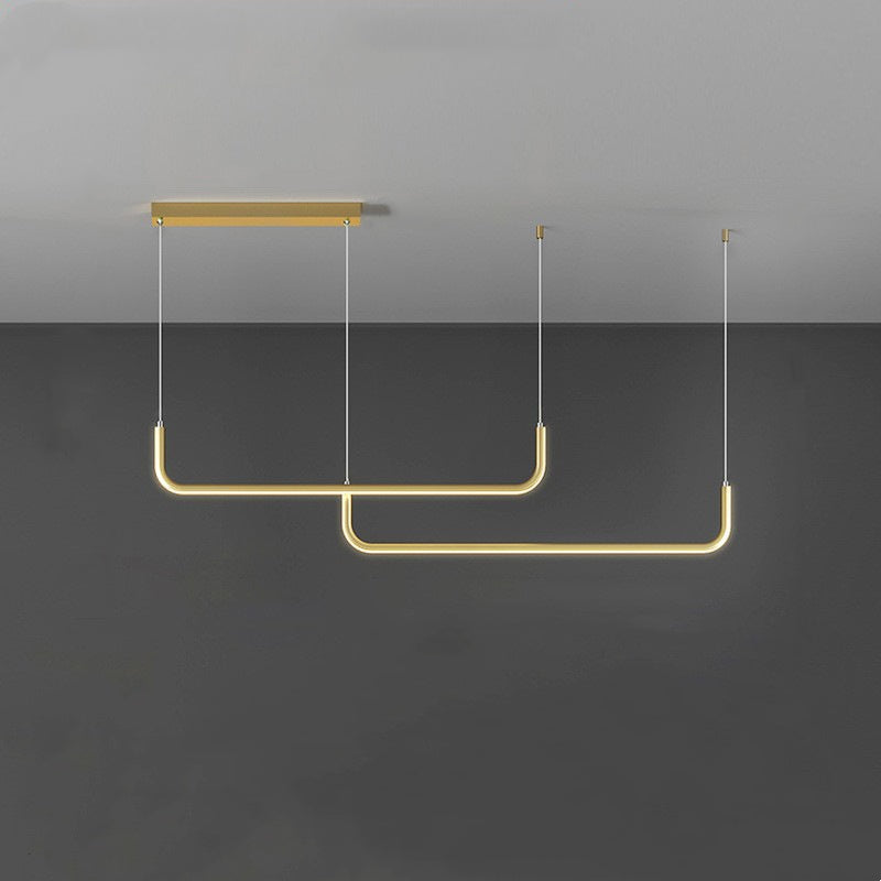Arisha Modern LED Pendelleuchte Gold/Schwarz Metall Ess/Wohnzimmer