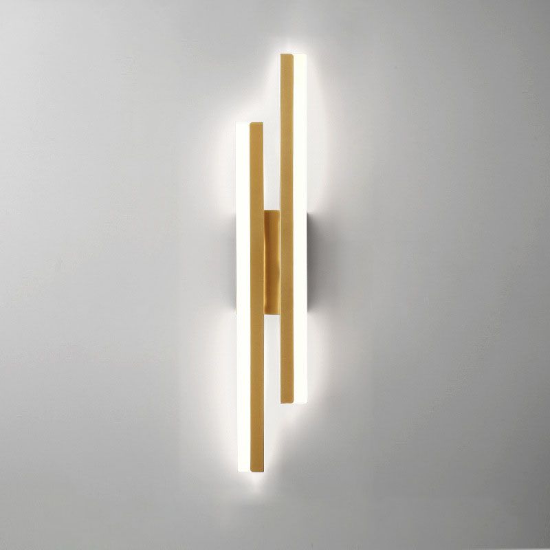 Arisha Modern LED Wandleuchte Schwarz/Gold Wohn/Schlafzimmer Acryl&Metall