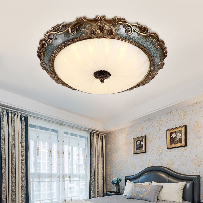Arisha Vintage LED Deckenleuchte Wohn/Schlafzimmer Harz Glas