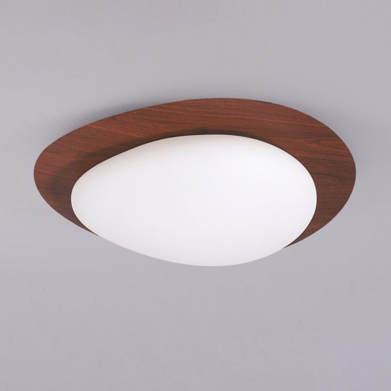 Arisha Minimalistische Modern LED Deckenleuchte Walnuss/Natürlich Arbeits/Wohnzimmer Metall&Acryl Dimmbar