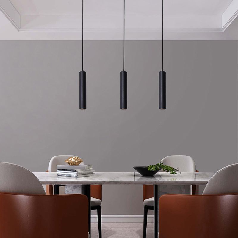 Arisha Pendelleuchte Modern Zylinder Linear Schwarz Wohn/Esszimmer