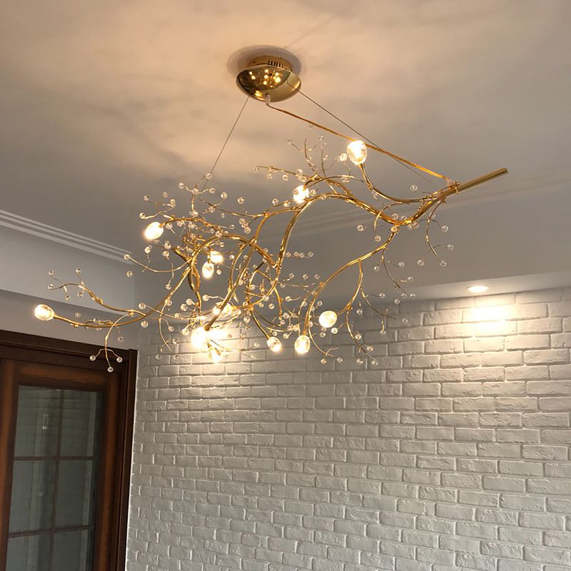 Olivia Design LED Pendelleuchte Gold/Silber Wohn/Schlaf/Esszimmer Metall&Kristall
