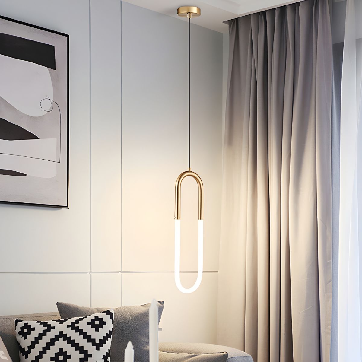Avi Moderne minimalistische LED-Pendelleuchte, 2 Stile, Gold