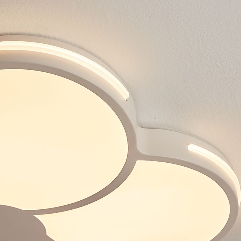 Arisha Design Blumenförmig LED Deckenleuchte Weiß Wohn/Schlafzimmer Metall&Acryl Dimmbar 40CM/60CM/80CM/100CM Lang