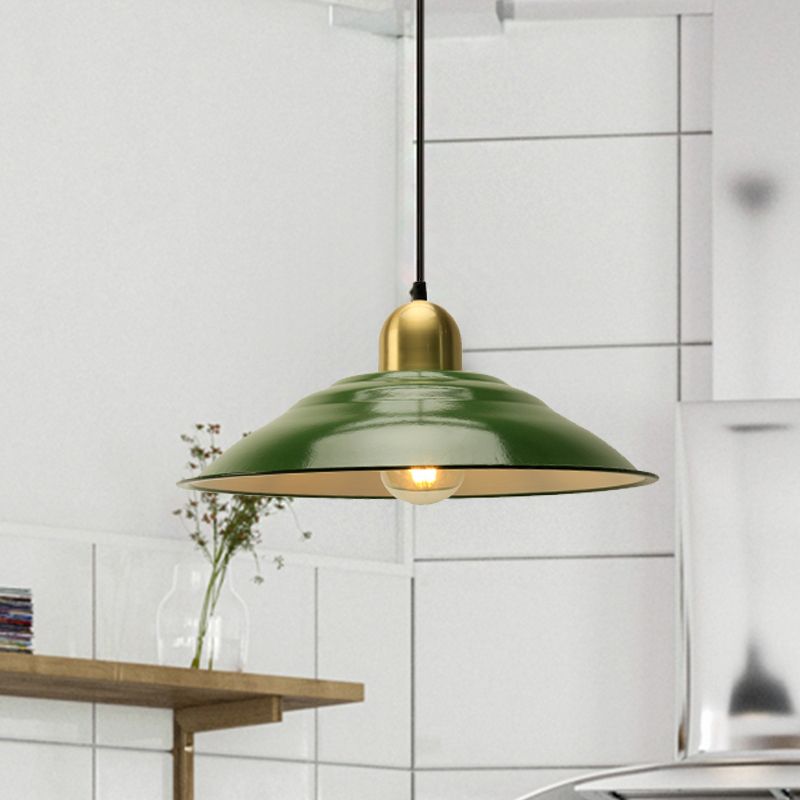 Cairns Modern Scheune&Kegel Pendelleuchte Grün Schlaf/Wohn/Esszimmer Metall ∅37/40CM