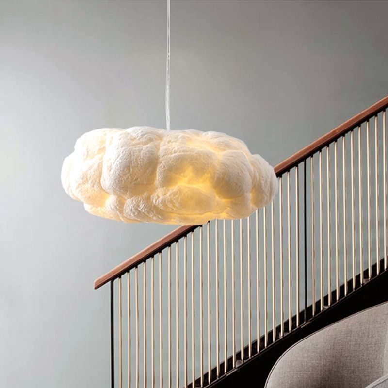 Arisha Modern LED Pendelleuchte Wolke Weiß Wohnzimmer/Kinderzimmer