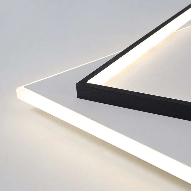 Arisha Moderne LED Deckenleuchte Weiß/Schwarz Wohnzimmer/Esszimmer Holz Acryl-Letslighting