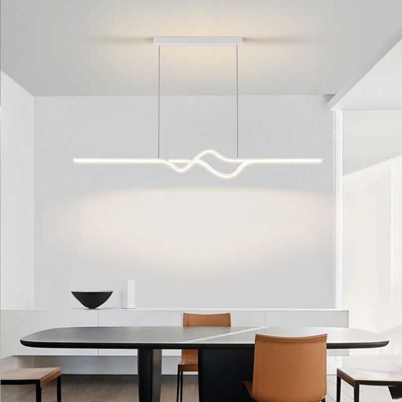 Arisha Modern LED Pendelleuchte Schwarz/Weiß/Grau Wohn/Esszimmer Metall&Silikagel