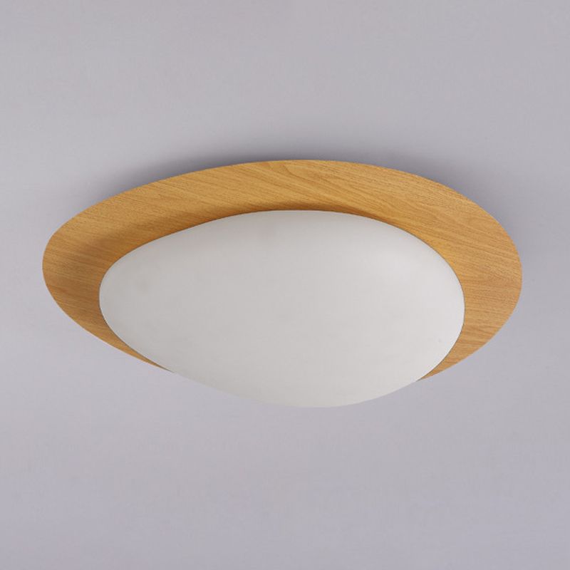 Arisha Minimalistische Modern LED Deckenleuchte Walnuss/Natürlich Arbeits/Wohnzimmer Metall&Acryl Dimmbar