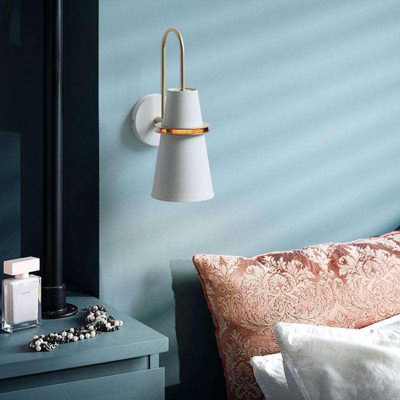 Valentina Modern Cone LED Wandleuchte Schwarz/Weiß/Blau Esstisch/Bade/Schlafzimmer Metal