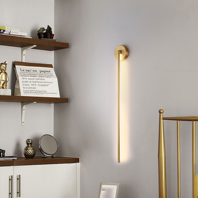 Arisha Modern Linear LED Wandleuchten Innen Gold Badezimmer Metall