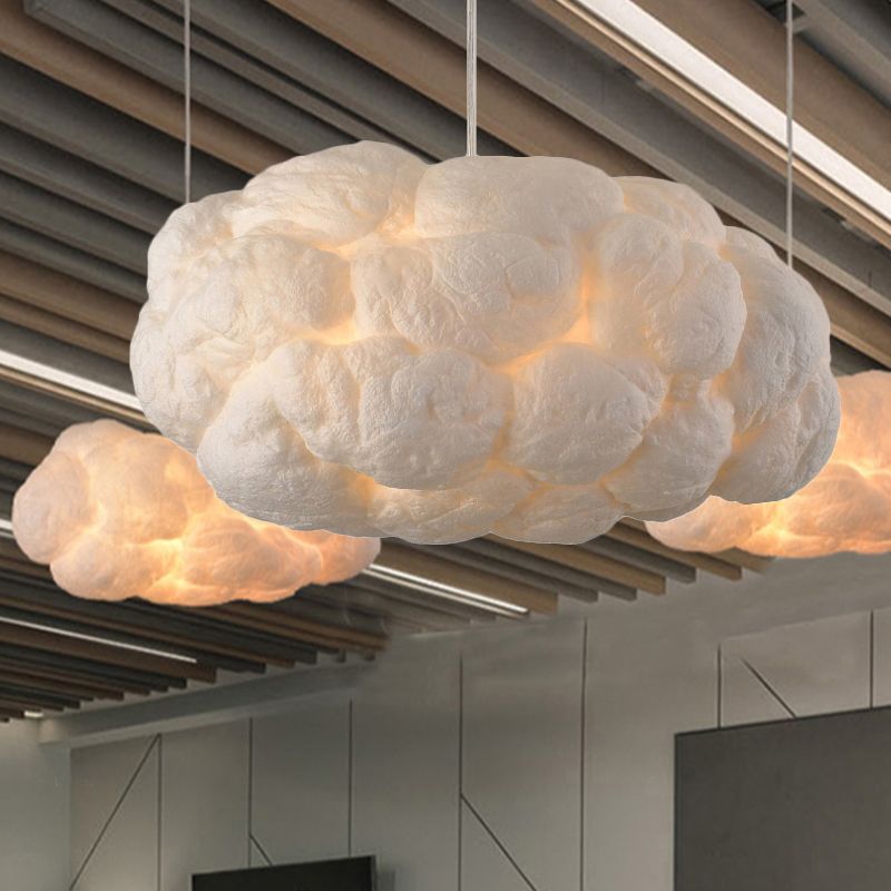 Arisha Modern LED Pendelleuchte Wolke Weiß Wohnzimmer/Kinderzimmer