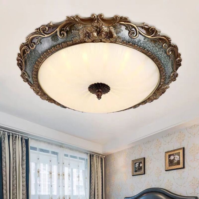 Arisha Vintage LED Deckenleuchte Wohn/Schlafzimmer Harz Glas