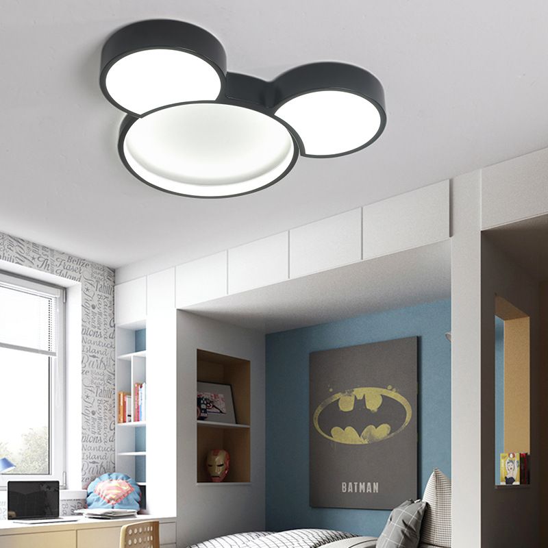 Freja Moderne LED Deckenleuchte Schwarz Schlafzimmer/Kinderzimmer