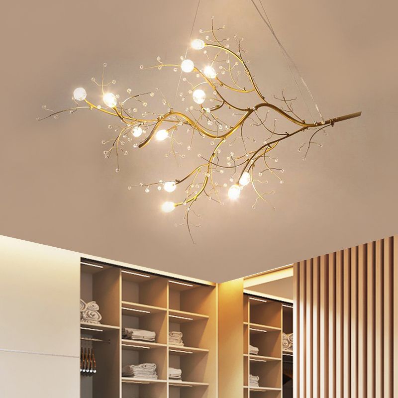 Olivia Design LED Pendelleuchte Gold/Silber Wohn/Schlaf/Esszimmer Metall&Kristall