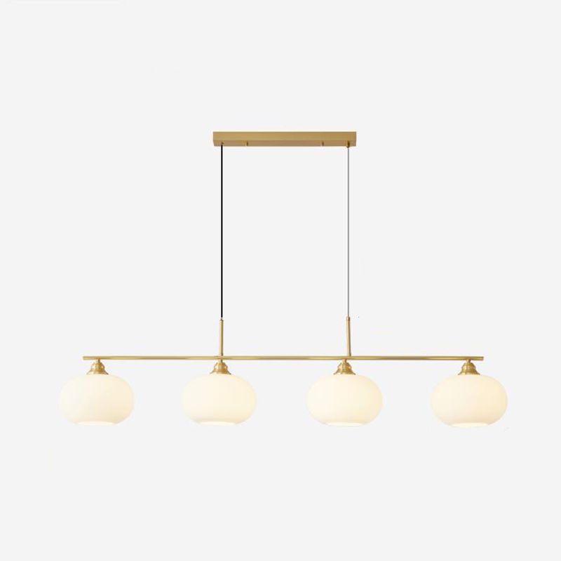 Valentina Modern LED Pendelleuchte Schwarz/Gold Esszimmer Esstisch Metall&Glas 3/4-Flammig 100CM/135CM Lang