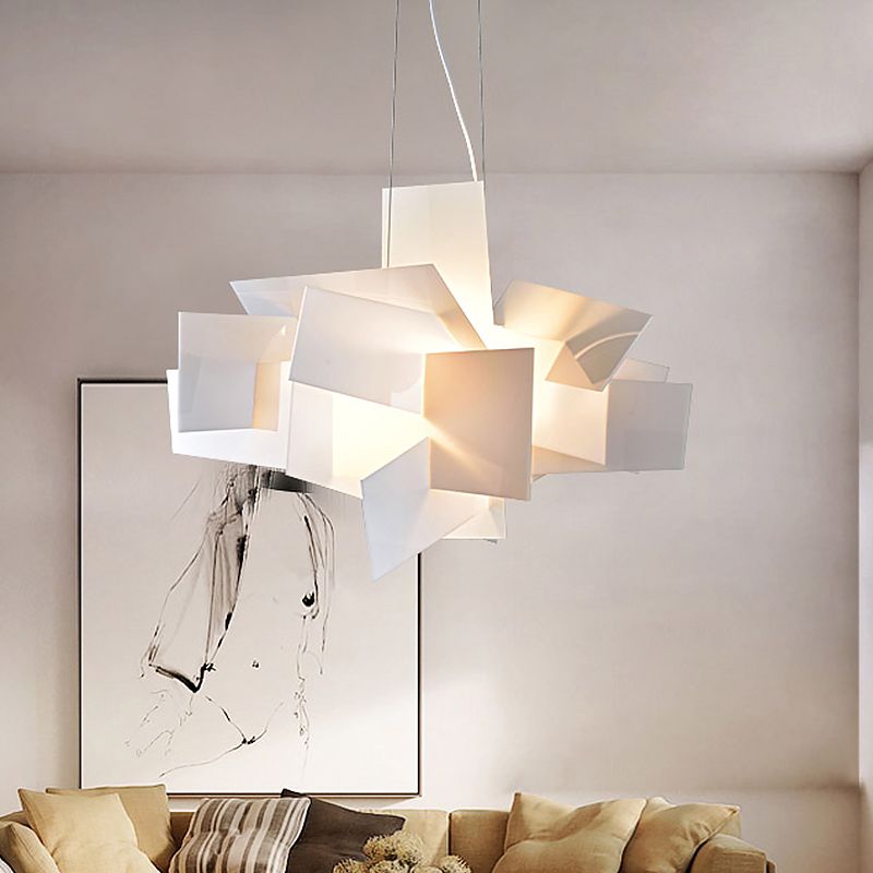 Ritta Design Gespleißt LED Pendelleuchte Weiß&Rot Wohnzimmer Metall&PMMA