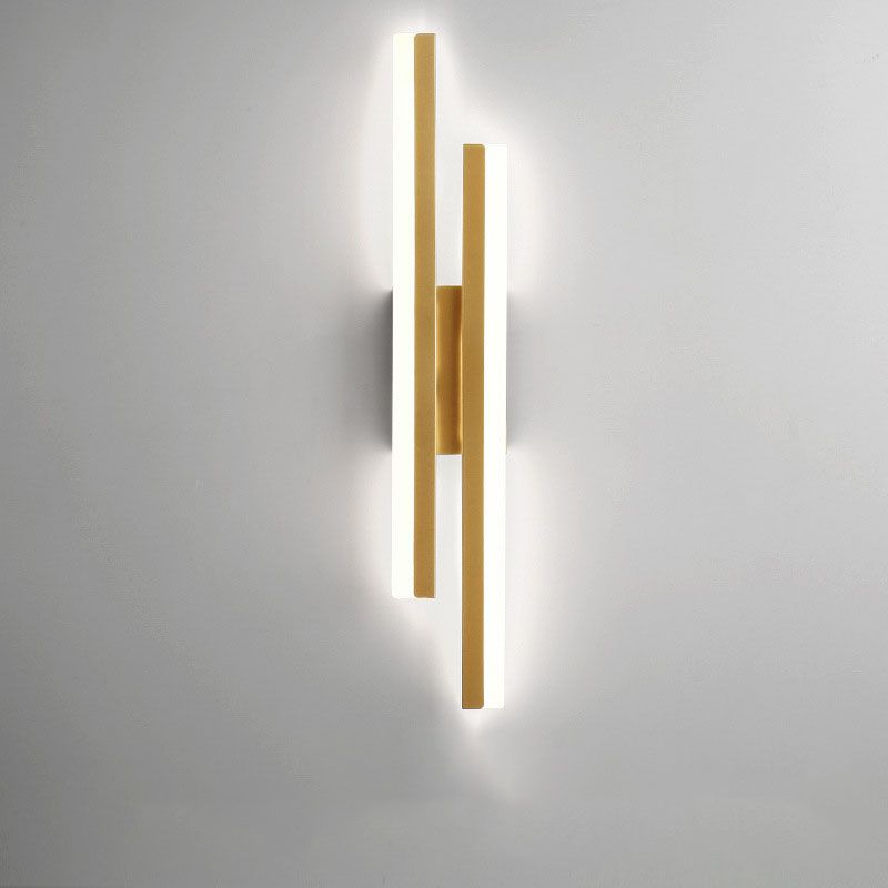 Arisha Modern LED Wandleuchte Schwarz/Gold Wohn/Schlafzimmer Acryl&Metall