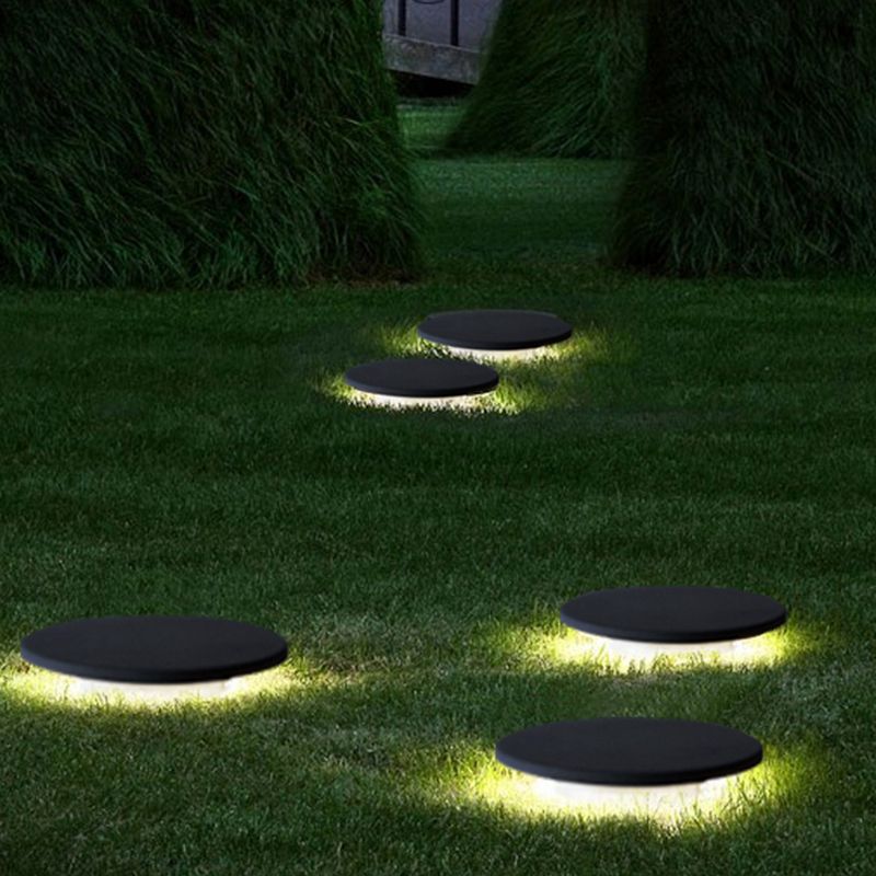 Ray Rund LED Außenleuchte Schwarz Garten/Flur/Terrasse Metall Rasenfläche Solarenergie