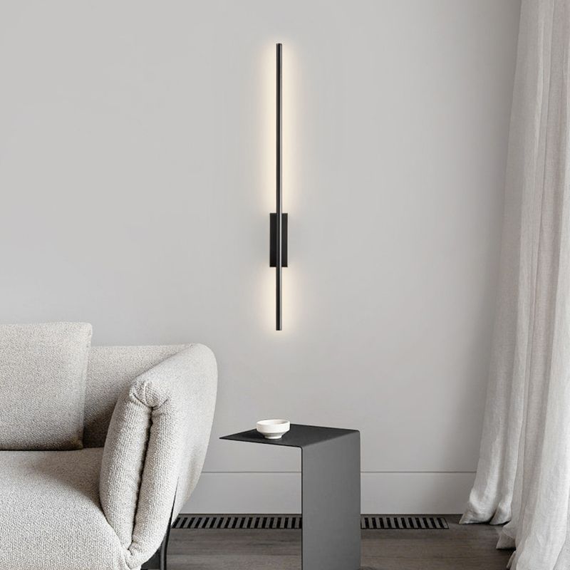 Arisha Modern Linear LED Wandleuchte Schwarz/Messing Esstisch/Schlafzimmer/Badezimmer Metall/Acryl Größen 61/80/100/120cm