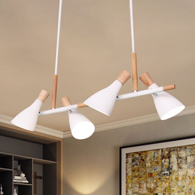 Valentina LED Pendelleuchte Weiß Wohnzimmer/Schlafzimmer Holz