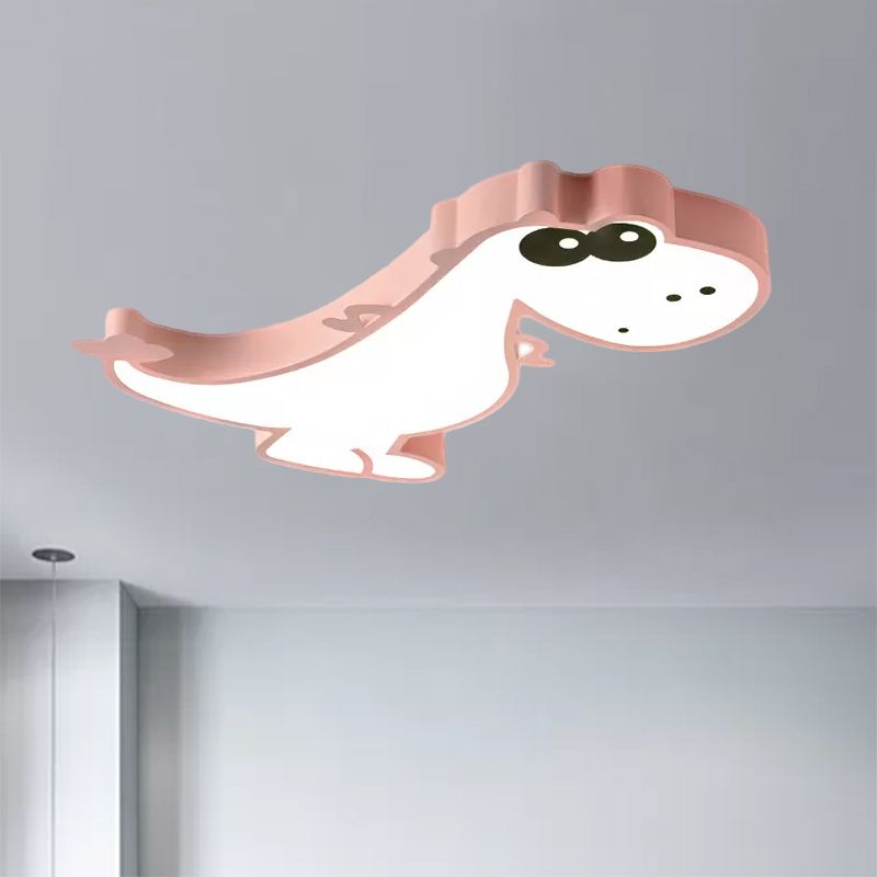 Arisha Design Drachen LED Deckenleuchte Grün/Rosa Kinder/Schlafzimmer Metall&Acryl Dimmbar 48CM Höhe