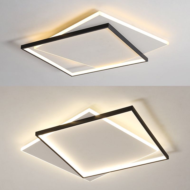 Arisha Moderne LED Deckenleuchte Weiß/Schwarz Wohnzimmer/Esszimmer Holz Acryl-Letslighting